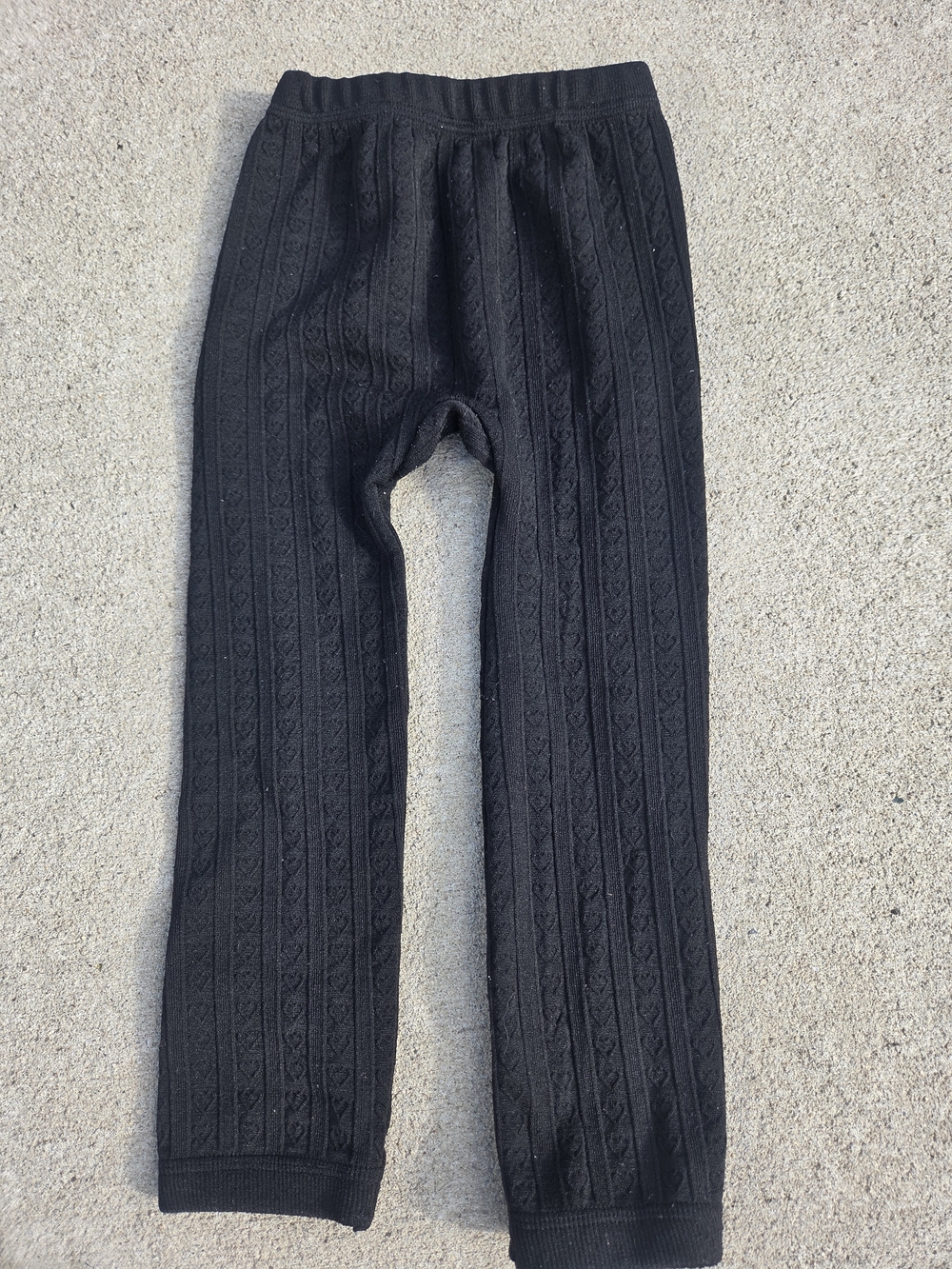 The Children's Place Black Cable-Knit Kids Leggings